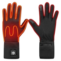 Lycra néoprène pêche cyclisme batterie gants thermiques chauffants doublure gants chauffants