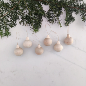 Ensemble <span class=keywords><strong>de</strong></span> boules <span class=keywords><strong>de</strong></span> Noël en bois naturel non finies, boules suspendues pour arbre <span class=keywords><strong>de</strong></span> Noël, minimalistes, écologiques, décorations <span class=keywords><strong>de</strong></span> Noël, étiquette cadeau - Product Image 5