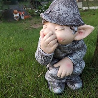 Statue de gnome de jardin en résine amusante et coquine, décoration de jardin, cadeau de décoration de gnome, ornements de jardin, décoration de la maison