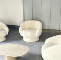 Moderner Minimalistischer Langlebiger Sessel mit Massivholzrahmen, Stilvoller Samtstoff-Sessel für Hotel und Esszimmer