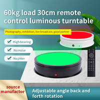 Nouvelle table tournante électrique robuste en plastique RGB de 30 cm pour gâteau de mariage, plateau tournant électrique à 360 degrés, support d'affichage