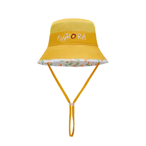 Summer Cotton Mesh Windproof Rope Outdoor Children Fisherman Hat Bucket Hat - Product Image 4