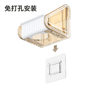 Shower Gel Holder Wall Mounted Adjustable Corner Rack For Bathroom Organization Durable Rectangle Shape - Product Image 2