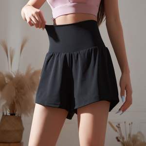 Pantalones cortos de mujer de ancho Fitness gimnasio deporte cintura elástica alta deportes negro correr Mujer Pantalones cortos trajes de lujo cómodo diseñador - Product Image 1