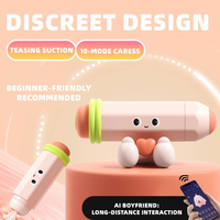 Vibrateur en forme de crayon à succion, 10 fréquences, moins de 40 dB, charge Type-C, contrôle par application, pour femmes