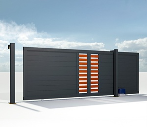 Puerta <span class=keywords><strong>de</strong></span> Jardín Extra Grande <span class=keywords><strong>de</strong></span> 16 Pies, Automática, Sin Rieles, con Luz LED, Acabado en Madera - Product Image 3