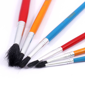 Set di 6 <span class=keywords><strong>Pennelli</strong></span> Foska <span class=keywords><strong>per</strong></span> <span class=keywords><strong>Pittura</strong></span> a Olio e Acquerello con Manico in Legno e Setole in Lana, Confezionati in Blister - Product Image 3