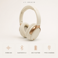 Écouteurs hybrides ANC avec réduction active du bruit 5.4, son HiFi et basses stéréo, micro intégré pour les voyages et les téléphones mobiles