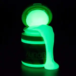 1.7 FlOz/50ml chaque ensemble de peinture Aurora à base d'eau non toxique vert brillant lueur dans l'obscurité