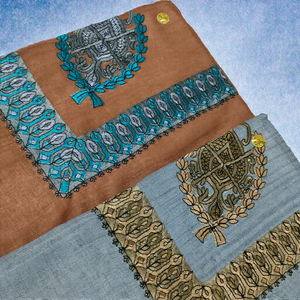 Shemagh de Lana Bordado para Hombre, Yemení, Arabia Saudita, 50x50 Pulgadas, Turbante Islámico, Keffiyeh Árabe Musulmán del Desierto, Bufanda Yashmagh, Chal - Product Image 3