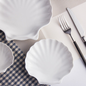 Cute 3-12 Inch Ceramic Snack Plate Eco-Friendly <b>Disposable</b> Sea Food Porcelain Europe Design Style for Restaurant Hotel Use - Product Image 3