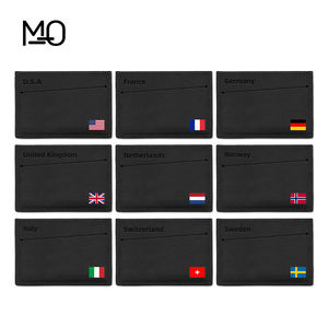 Ensemble Cadeau Portefeuille et Porte-clés en Cuir PU Personnalisé avec Impression Drapeau National, Logo Gravé ou en Relief, Porte-cartes Minimaliste Économique - Product Image 4