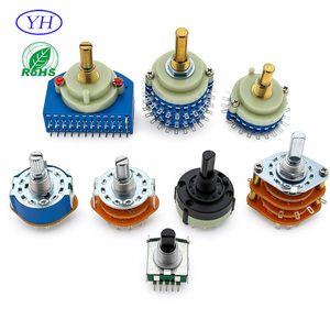 Interruptor Rotatorio de 17 mm y 1 Polo con 2, 3, 4, 5, 6, 7 y 8 Posiciones para Electrodomésticos, Componentes Electrónicos de Fábrica YUWAH, Modelo SR1712F - Product Image 3