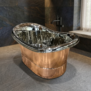 Bañera de Cobre Artesanal Independiente, Bañera de Metal Martillado, Bañera de Cobre para el Hogar, para Adultos - Product Image 1