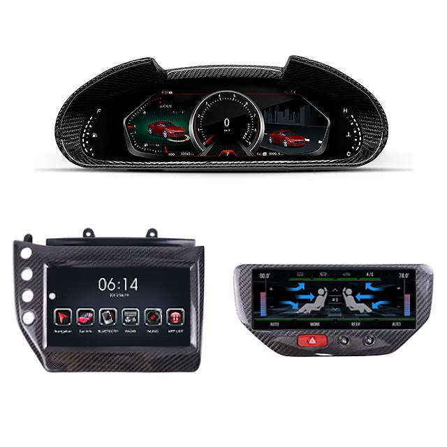 Acardash Tela De Toque De Fibra De Carbono 4G WIFI Rádio Estéreo Do Carro DVD Player GPS de Navegação Android Cabeça Unidade Para Maserati Granturismo