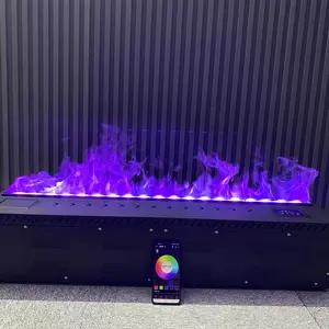 인공 불꽃 장식 스마트 자동 물 충전 3D 수증기 증기 증기 벽난로