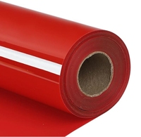 Rouleaux de vinyle HTV rouge de transfert de chaleur, fer rouge de taille de 60cm * 50m sur le vinyle pour des T-shirts, pour toutes les machines de coupeur faciles à couper et à désherber