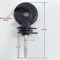 Aisladores de madera de alambre OEM para ganado de granja más nuevo aislador de anillo de alambre de cerca eléctrica de plástico de seguridad superior de pared