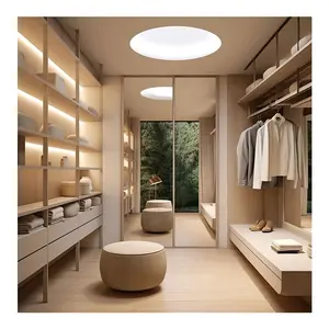 Hot Selling Dehumidifier Luxury Modern Walk In Closet Cabinet Pvc Wardrobe Inside Design
