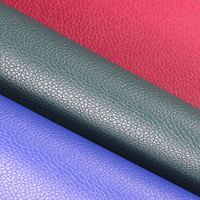 Vente à chaud D90 petit litchi Grain PVC cuir synthétique Faux cuir pour chaise canapé chaussures tapis de pied de voiture et sacs