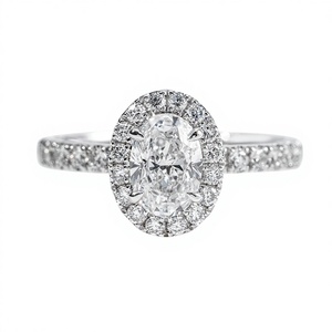Bague en argent massif avec moissanite 1-5 carats, certificat GRA, VS D, personnalisable, style solitaire classique, taille ovale, bijoux de fiançailles - Product Image 3