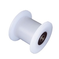 Poulie en plastique usinée CNC OEM/ODM, rouleau à gorge en V en POM, poulie en nylon autolubrifiante pour machines industrielles