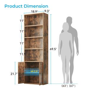 ตู้เก็บของอุตสาหกรรมแบบเปิด 4 ชั้น พร้อมบานประตู ชั้นวางปรับระดับได้ - Product Image 5