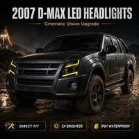 VAHID 6000LM Phare LED WRGB RGB à double faisceau (loin/rapprochement) avec changement de couleur pour Isuzu D-MAX Dmax Pick-up