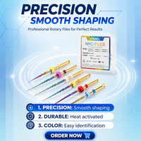 6 pièces instrument dentaire activation de chaleur couleur fichiers endo fichier moteur utiliser des fichiers rotatifs endontique canal radiculaire NITI outil de dentiste