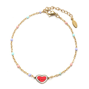 Pulsera <span class=keywords><strong>de</strong></span> Acero Inoxidable con Forma <span class=keywords><strong>de</strong></span> Corazón, Pulsera <span class=keywords><strong>de</strong></span> Amor, Carta, <span class=keywords><strong>Amistad</strong></span>, Regalo <span class=keywords><strong>de</strong></span> Cumpleaños - Product Image 4