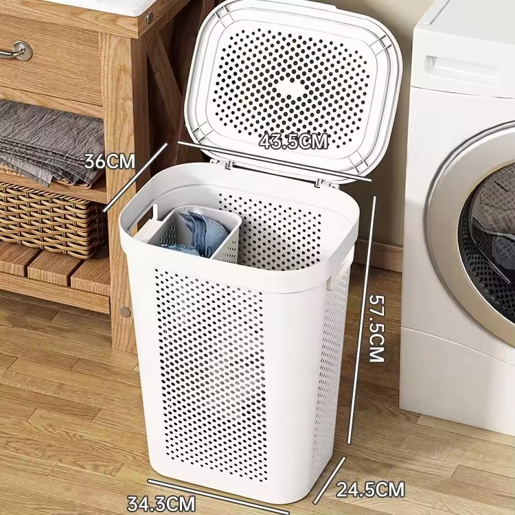 Ivory White Underwear Storage Basket