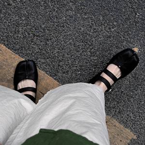 Zapatos Planos de Mujer de Alta Calidad, de Piel Vacuna, con Punta Dividida, Correa con Hebilla, Estilo Ballet, Suela Suave, Antifatiga, de Cuero Genuino, Casuales - Product Image 4