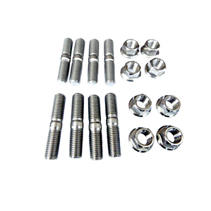 Titan màu sắc tự nhiên gr.5 Ti-6Al-4V xe gắn máy lượng & ống xả đa tạp Stud m6x45mm Bolt với máy giặt và Hex mặt bích Nut M6 - Product Image 4