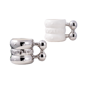 Mug en céramique plaqué argent de haute qualité 400 ml, mugs à bière, tasses de café, tasse en porcelaine, mug à thé au lait en céramique avec poignée - Product Image 4