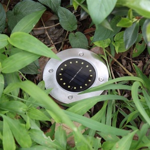 Tahan Air Disk Lampu Lantai Spike Solar Tanah 12LED Lampu Lampu Taman untuk Outdoor - Product Image 1