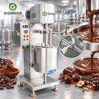 Broyeur à billes industriel Gondor Machinery 100L 500L, technologie de mélange de chocolat en petites séries avec écran LCD
