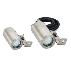 ขายึดกระจกมองระดับแบบหน้าแปลนสแตนเลส ไฟ LED สีขาว 24V 220V ใช้พลังงานแบตเตอรี่ ไฟฉาย อุปกรณ์ไฟแสดงสถานะ - Product Image 3