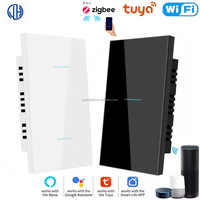 Nouvelle conception, interrupteur mural tactile WiFi Tuya Zigbee certifié SAA standard AU, 1 à 4 boutons, interrupteur intelligent pour la maison, compatible Alexa et Google Home