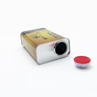Couvercles en plastique étanches en fer blanc de 0.28mm d'épaisseur, 1L, impression couleur personnalisée, forme carrée/rectangulaire pour moteur d'huile lubrifiante