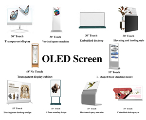 Écran <span class=keywords><strong>OLED</strong></span> transparent vertical sur pied de 55 à 77 pouces, haute transparence, lecteur publicitaire auto-lumineux pour exposition - Product Image 3