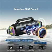 Ortizan M12 pour Enceinte 50W Basses Puissantes Stéréo Sans Fil Véritable Spectacle Lumineux RGB Métal Étanche Anti-Poussière Fournisseur B2B en Gros
