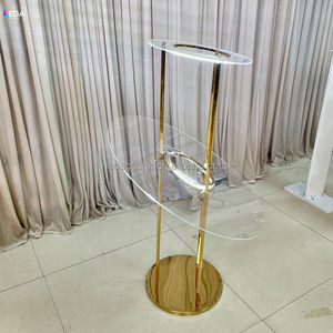 LEDA Hot Sale Elegant Crystal-Clear Wedding Centerpieces Decorative Acrylic Flower Stands For Sale - Product Image 1