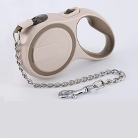 Correa Retráctil Clásica para Perro, Cadena de Acero Automática, Material Plástico, Múltiples Longitudes para Perros Pequeños/Medianos/Grandes
