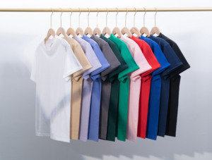 Camiseta de algodón grueso de gran tamaño para hombre, camiseta de alta calidad, lisa, estilo urbano, con impresión de logotipo personalizado. - Product Image 4