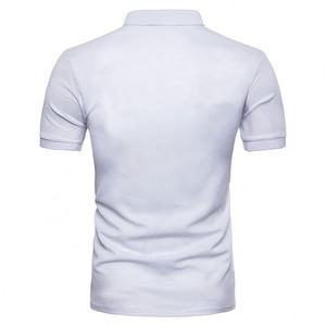 Polo deportivo para hombre con estampado de logotipo personalizado, 100% algodón, manga corta, moda con cuello bordado, talla grande, estilo informal - Product Image 2