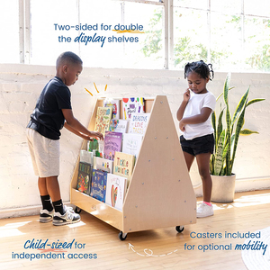 Estantería Montessori de <span class=keywords><strong>madera</strong></span> XIHA para niños pequeños de 1 a 5 años, estantería para niños con pizarra, estantería para niños para Aula de guardería - Product Image 3
