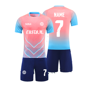 เสื้อฟุตบอลแบบกำหนดเองสำหรับผู้ชาย ผู้หญิง นักศึกษามหาวิทยาลัย สำหรับการแข่งขันและฝึกซ้อม พิมพ์ข้อความ แห้งเร็ว แขนสั้น สำหรับทีม - Product Image 1