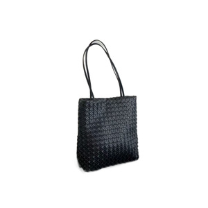 Sac fourre-tout et hobo en cuir tressé à la main, grande capacité, carré vertical, couleur unie, pour femme, collection automne 2025, avec poche zippée, usage quotidien - Product Image 5