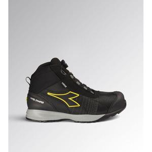 Chaussures de sécurité Diadora Glove Mds Matryx Quick Mid S3S à embout en acier, noires, pour hommes, antidérapantes, respirantes, en maille, confortables - Product Image 1