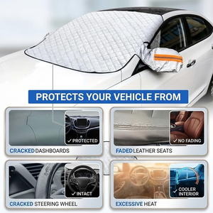 Cubierta Protectora para Parabrisas Delantero de Coche, Protege Contra Rayos Ultravioleta, Lluvia, Heladas y Nieve, Protege en las Cuatro Estaciones - Product Image 3